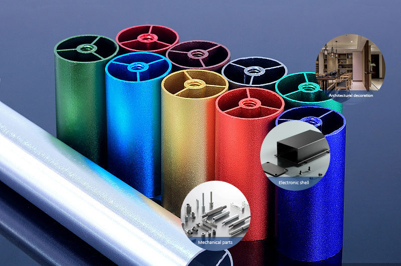 Colorful anodized aluminum tubes