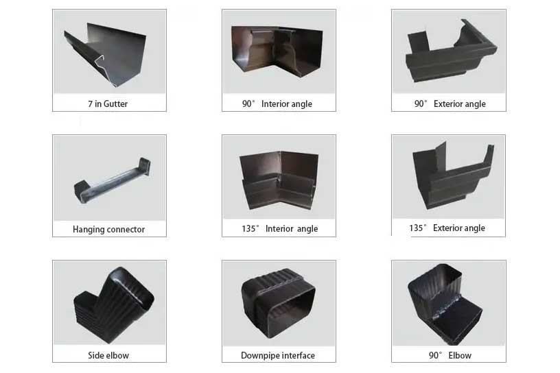 Printed aluminum gutter components