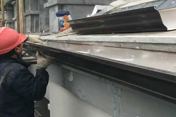 Drilling and fixing gutters