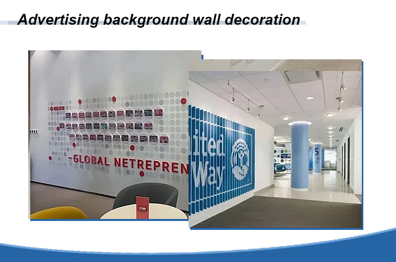 Decoration of advertising background wall