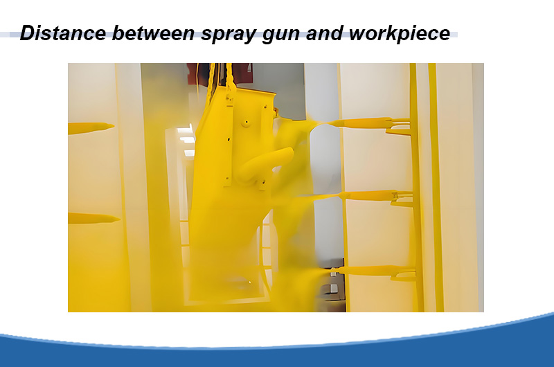 Distance between spray gun and workpiece