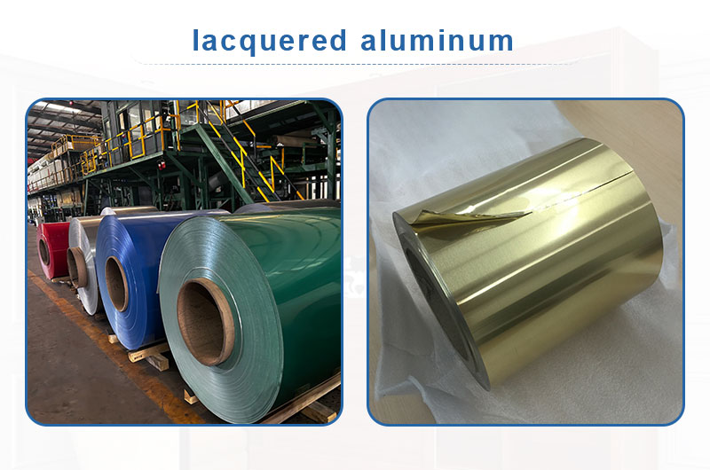 Lacquered aluminum coil and foil